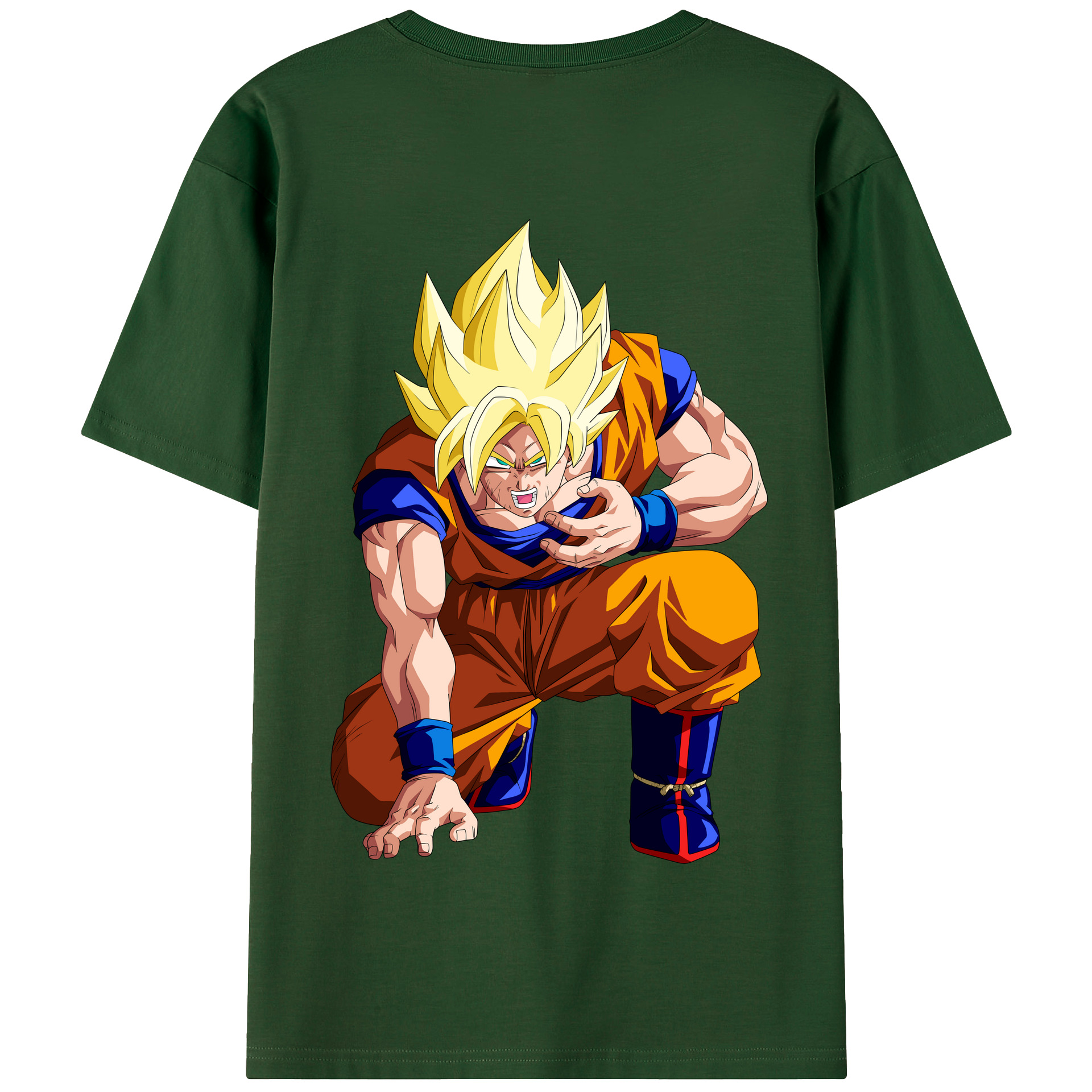 （画像用） ドラゴンボール 孫悟空（そん ごくう）Son Goku カカロット DRAGON BALL Kakarotto 綿100％半袖Tシャツ（背面プリント）